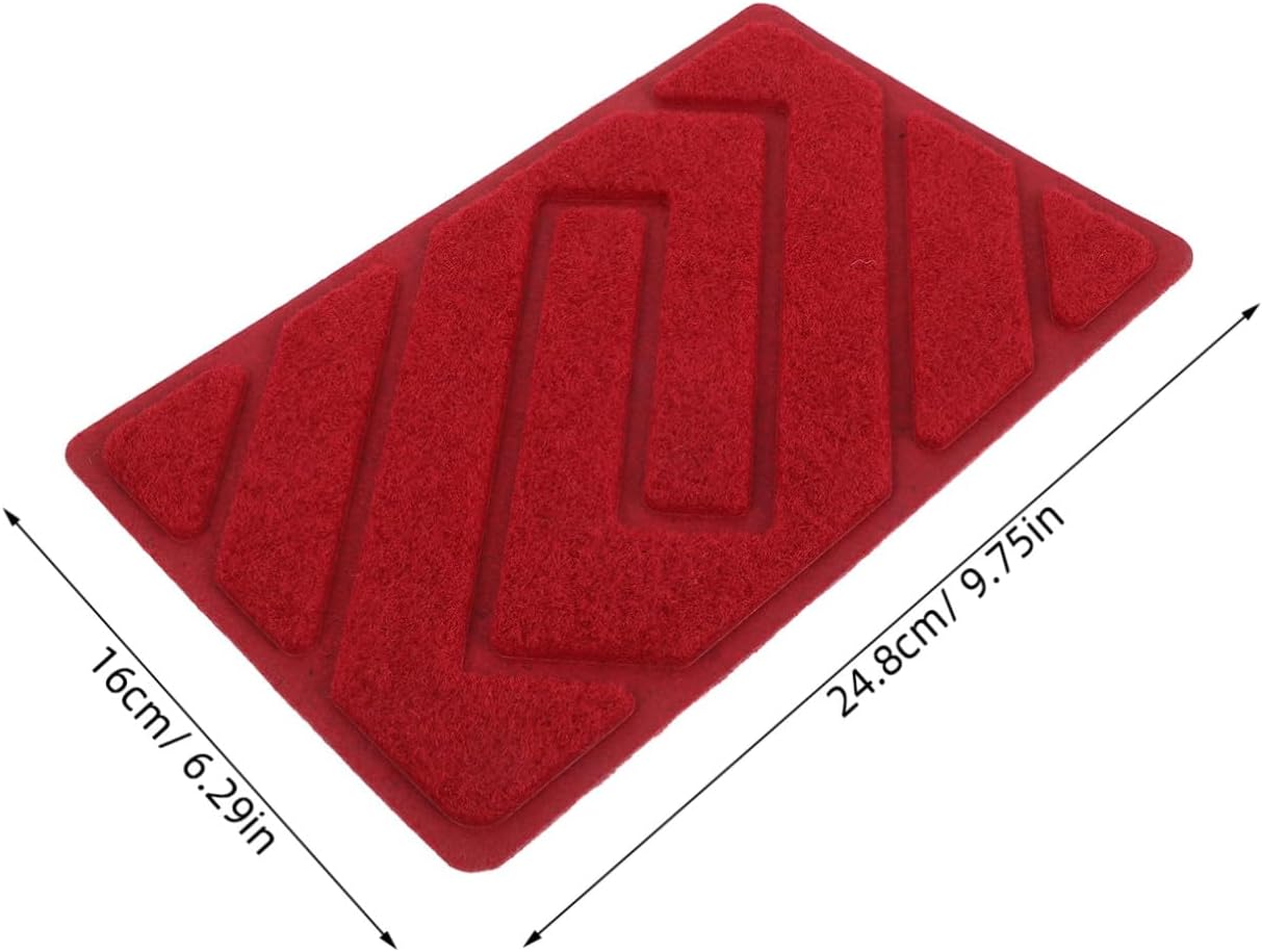 Abaodam 5pcs Red Non-Slip Car Floor Mat Repair Patch Kit Sturdy Heel Pad for Automotive Pedal and Footrest Protection Interior Carpet
