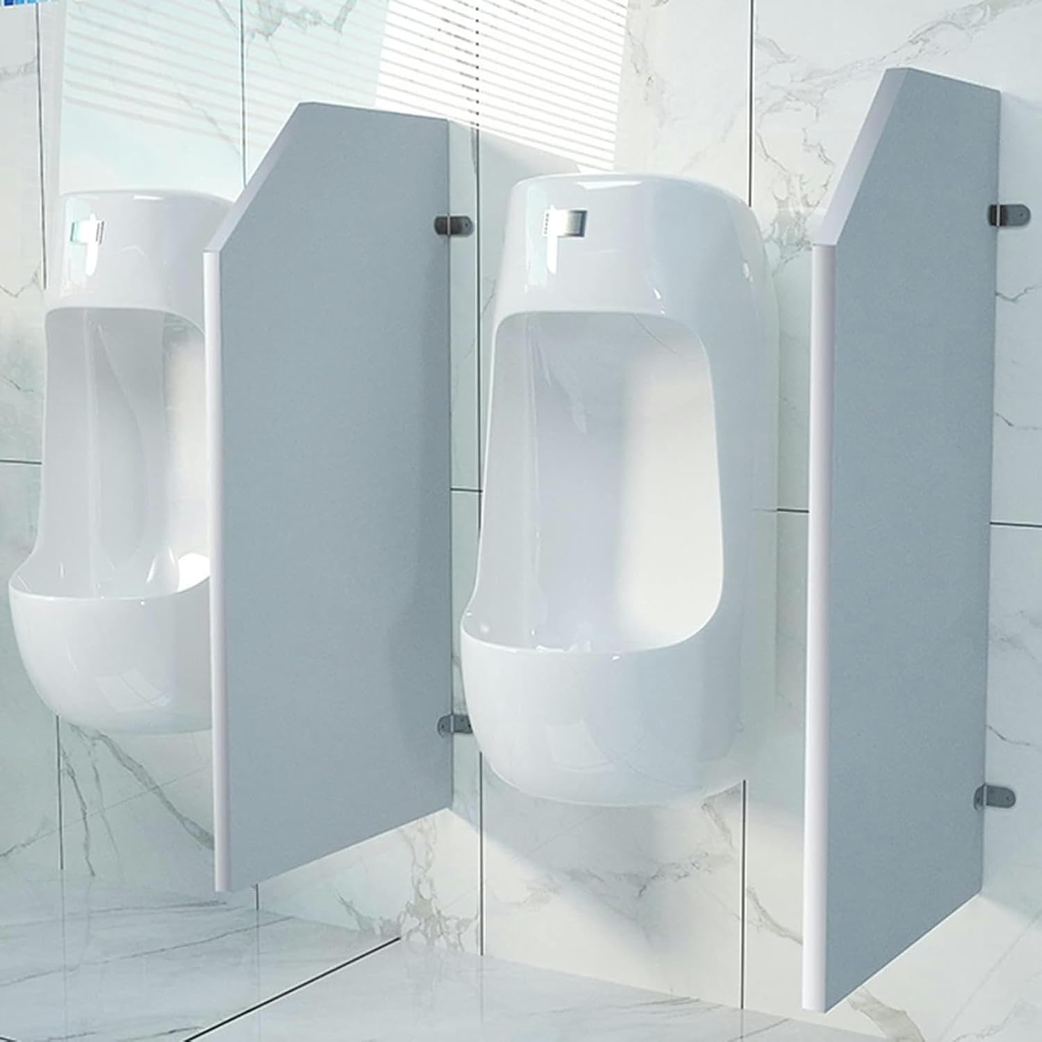 Urinal Divider Screen Panel Toilet Partition, Wall-Mounted Men's Urinal Privacy Screen, Room Divider Partitions Separator Decorative Panel Screens, for Public Space/Bathroom/Hotel