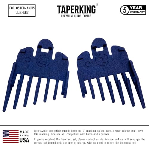 Miniatura 2 de Peine guía para cortaúñas Taper King - Desvanados y cortes en punta perfectos en casa! Zafiro (#12 a #3) - Compatible con cortaúñas OsterAndis!