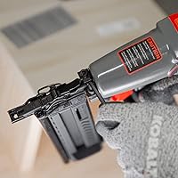 Vista 5 de XtremepowerUS Pistola de clavos 2 en 1 con 300 clavos y 200 grapas de calibre 18, neumática, para carpintería, carpintería, carpintería