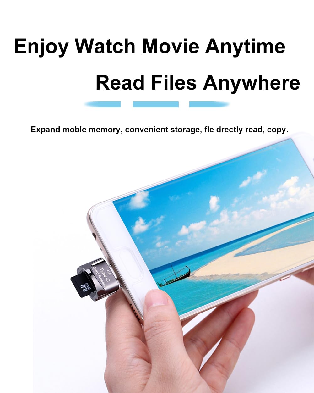 SRS Type-C High Speed USB 3.0 OTG Card Reader Support Upto 1TB MicroSD | Seamless Data Transfer Between iPhone/iOS/Mac to/from Android/Windows/Linux for Mobile/PC/Drone/Any Gadgets