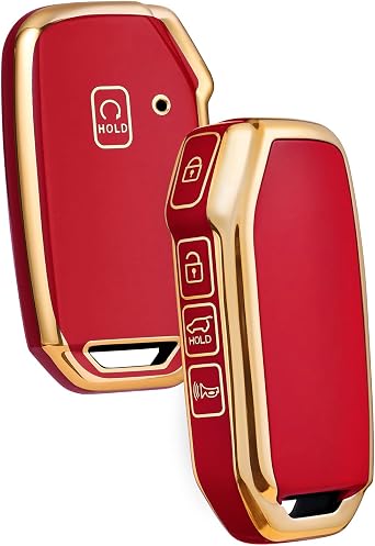 ELOHEI Premium Soft TPU 360 Degree Protection Key Fob Cover for KiaRed