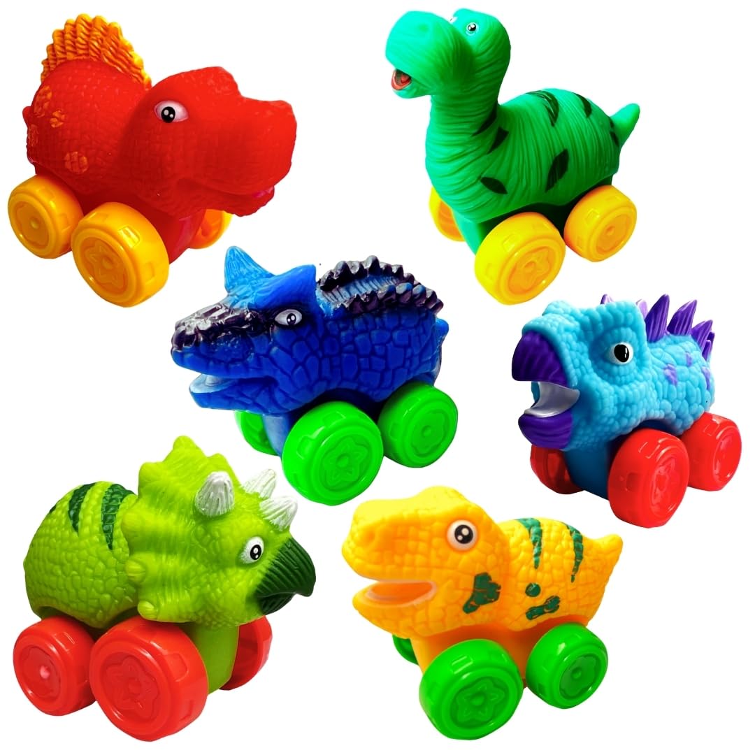 PLUSPOINT 6Pcs Dino Cars, Soft Rubber Car Set Toy, Baby Mini Toy Vehicles, Bath Toy Car for Boys and Girls, Babies Birthday Gift, Summer Beach and Pool Activity, Party Favors for Kids (6 Dino Car) (B0D5CSCSB7) Amazon Price History, Amazon Price Tracker