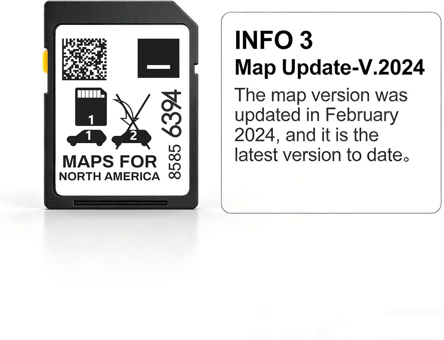 2026 Latest Navigation SD Card Fits for Chevrolet Cadillac Buick GMC Most Models | Accessories Part Number 8585 6394 | Maps Cover USA Canada Mexico | INFO 3 Map Update-V.2024