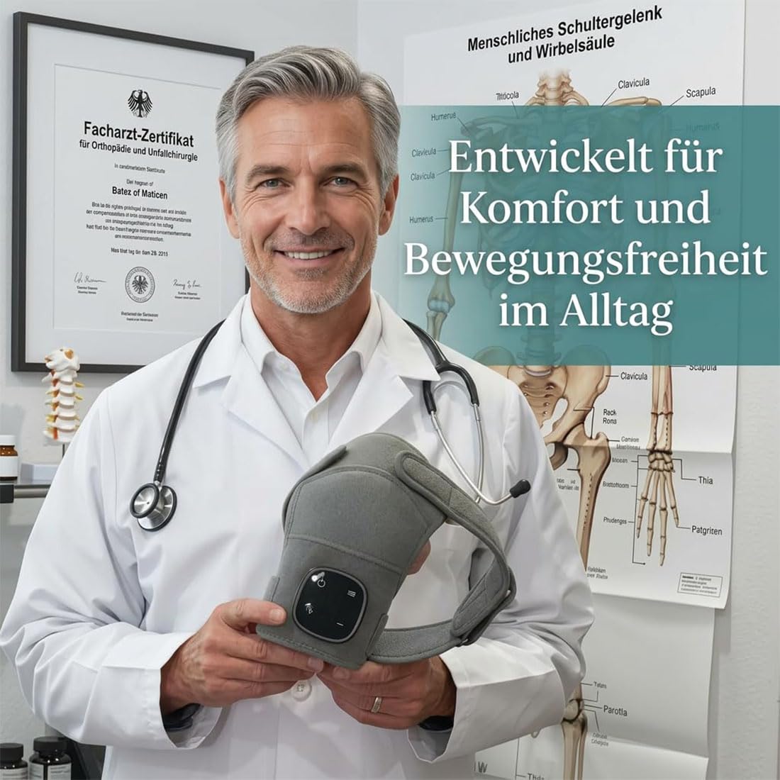 Hewelth Triple Method Schulter-Massagegerät, Relevo 3-in-1 Schultermassager, Tragbarer, Ergonomisch, Unisex, Schultermassage Gerät Mit Wärme, Schluss Mit Schulterschmerzen Linderung in Minuten (#1)