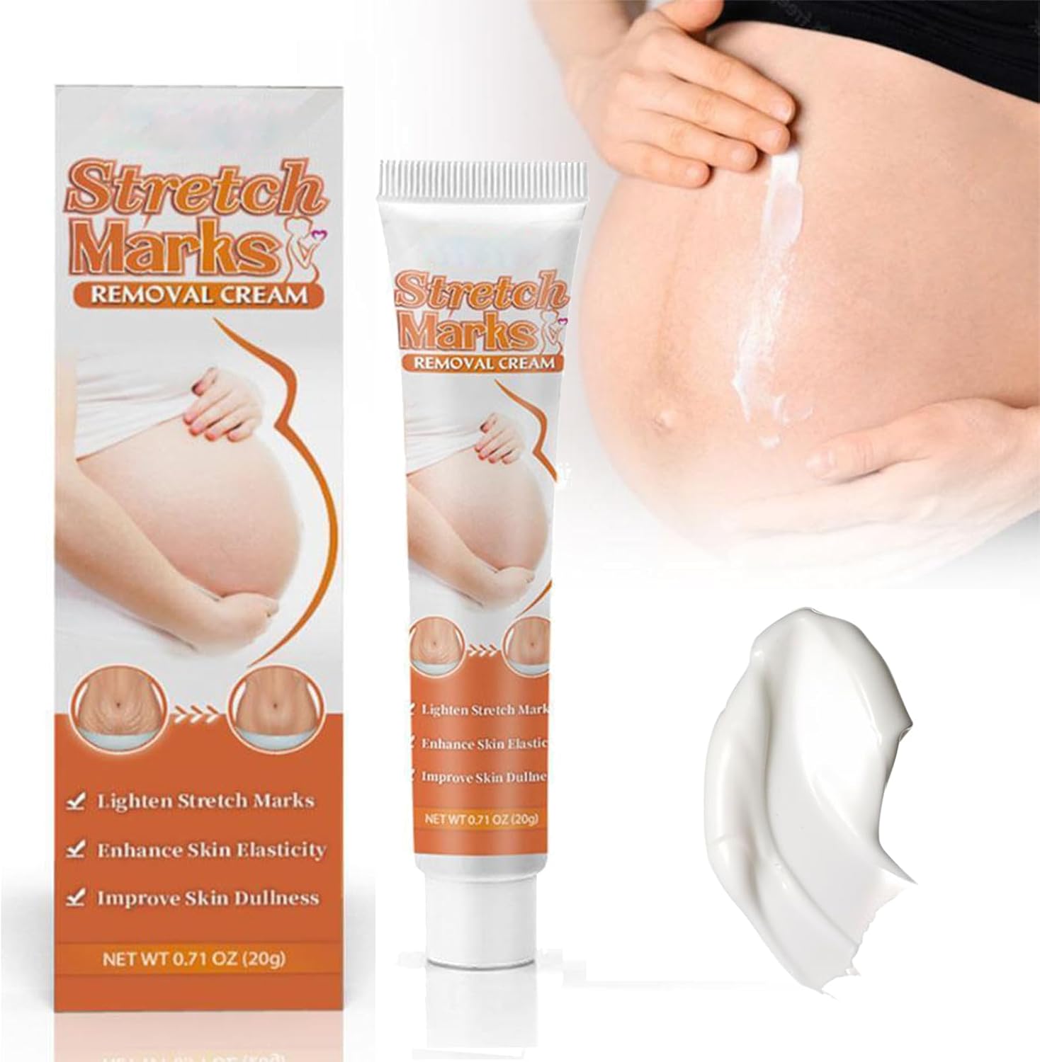 Stretch Mark Remover Repair Cream for Postpartum Pregnancy Care Skin Scar, Pregnancy Mark Repair Cream, Stretch Marks Repair Cream (1 Pcs)