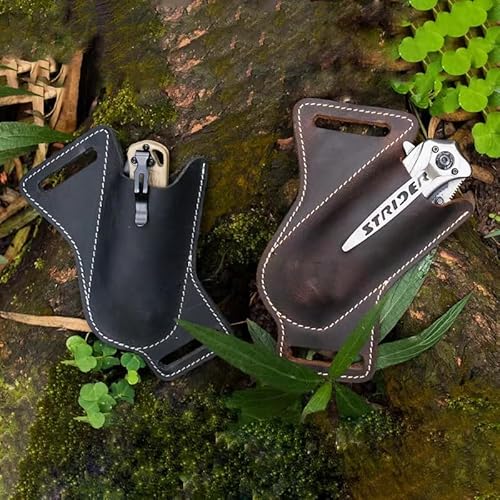 Bainhas de faca de couro para cinto, suporte de faca de bolso, bainha EDC para dobrar, coldre de fac