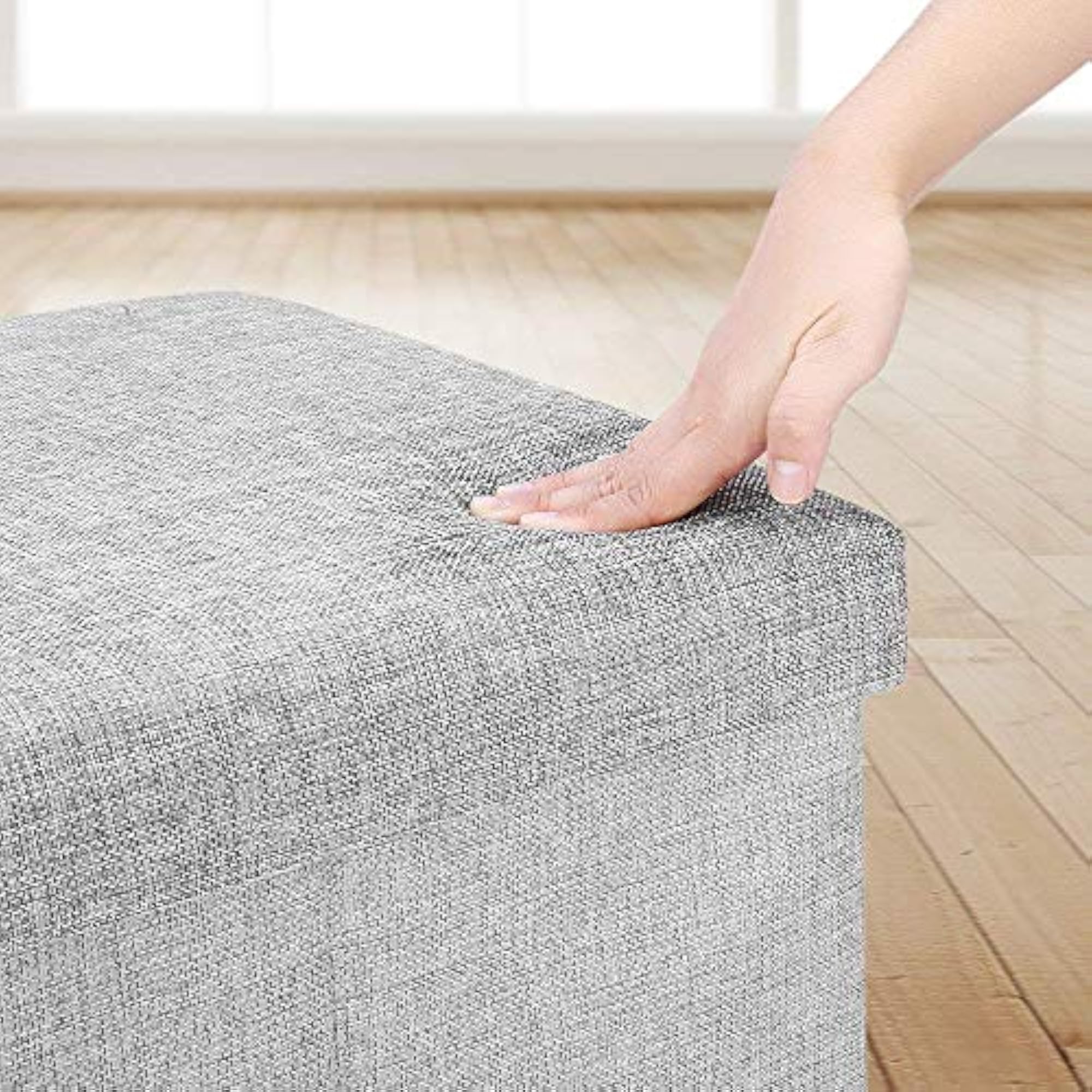 Cube Shape Sitting Stool with Storage Box, 30x30x30 cm