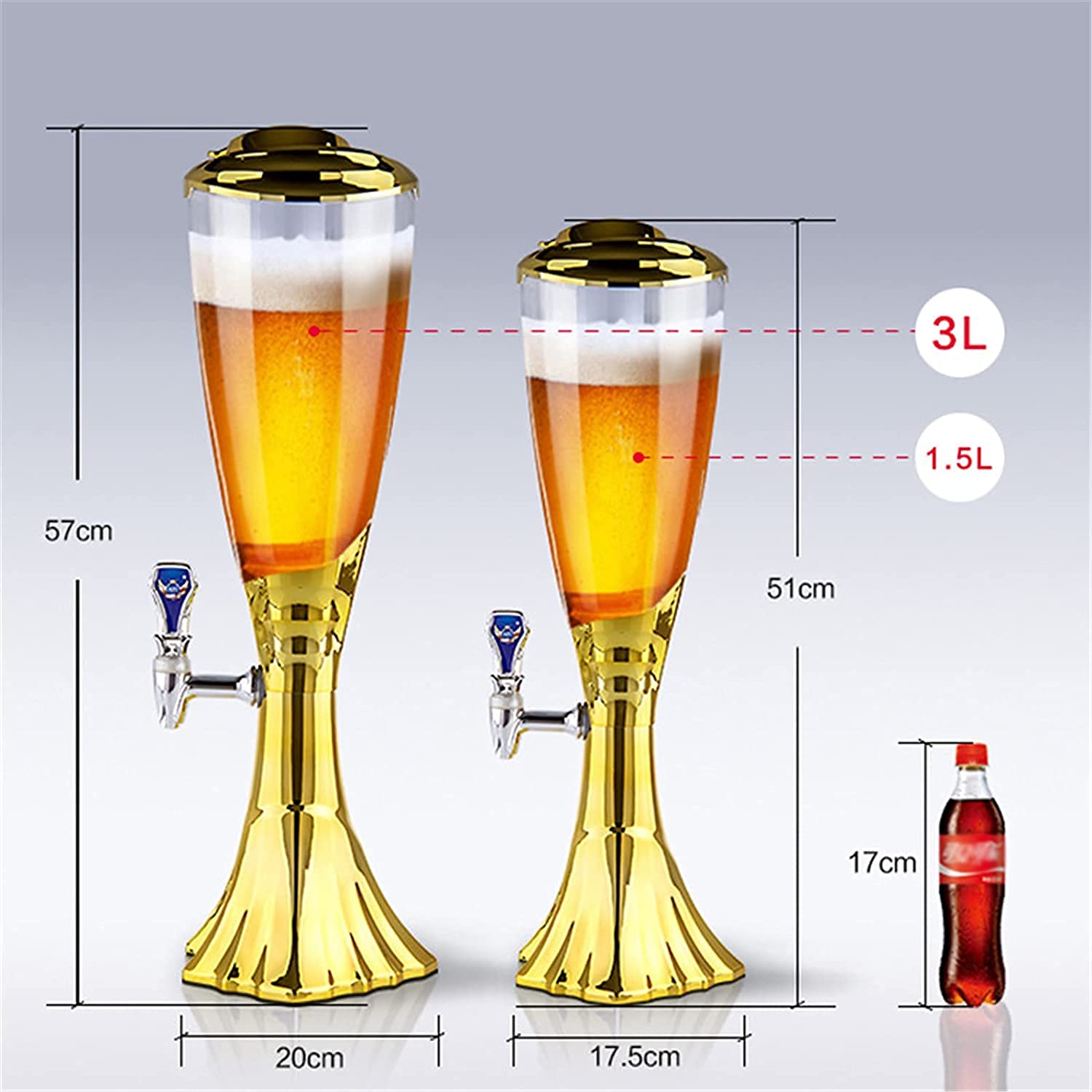MU Bierturm, Bierfass-Spender, Getränkespender, Bierturm, Getränkespender, Heimbar, Zubehör, einfach zu reinigen, 5 l