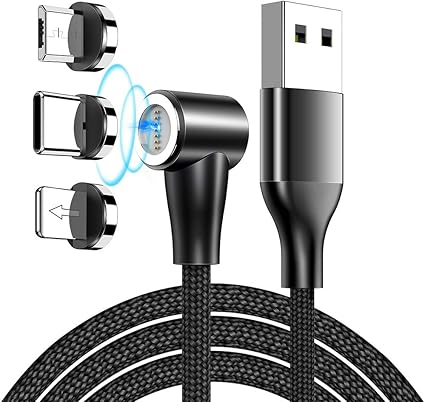 Amazon マグネット充電ケーブル Iphone Samsung Android Type Cケーブル3in1急速充電ケーブル Ledライト付き 360度回転 高耐久ナイロン編み 磁石 防塵 着脱式 Micro Usb Lightning Type Cに対応 2m ブラック Toypopor パソコン 周辺機器 通販