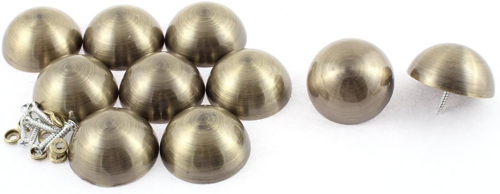 Semicircle Glass Quality Parts Mirror Nail Decor Bronze Tone 46 x 21mm 10pcs Model:88as88qo90