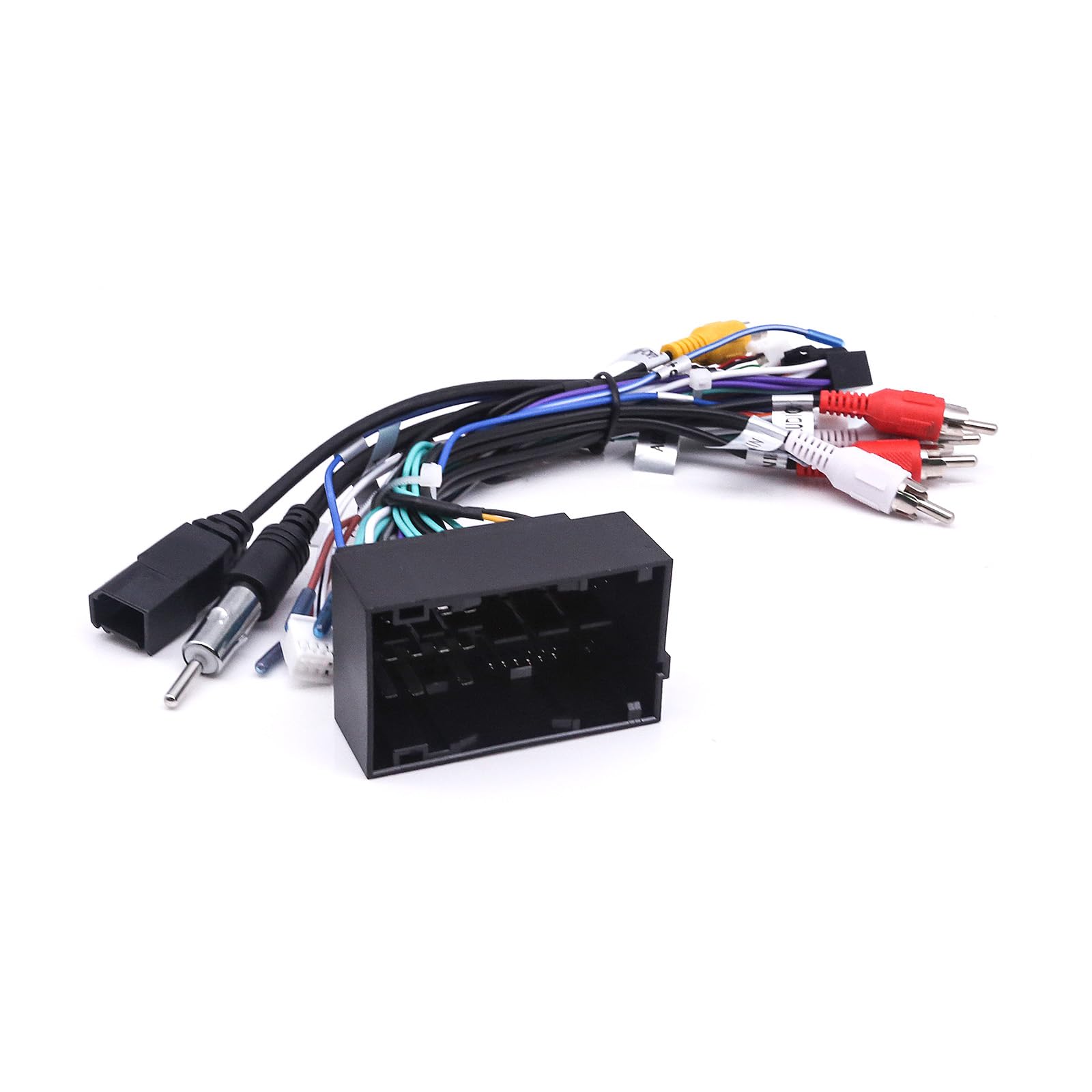 Fascio di Cavi ISO per Radio a 16 Pin, Compatibile con Jeep/Fiat 500/Fiat Panda, Adatto per Radios per Auto Android (con Sistema Amplificatore Digitale)