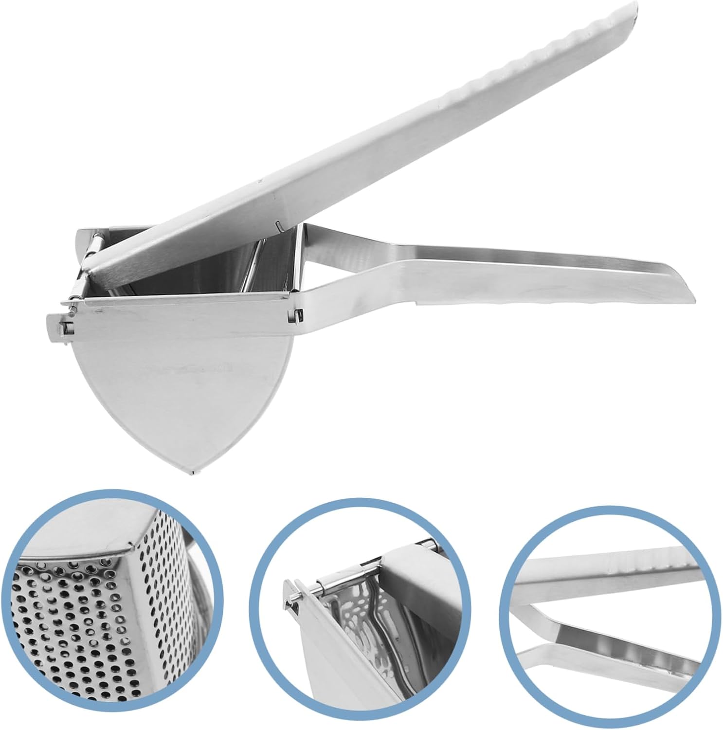 Stainless Steel Potato Masher Presser Twist Action Ricer Potato Puree Multipurpose Kitchen Tool Easy to Use for