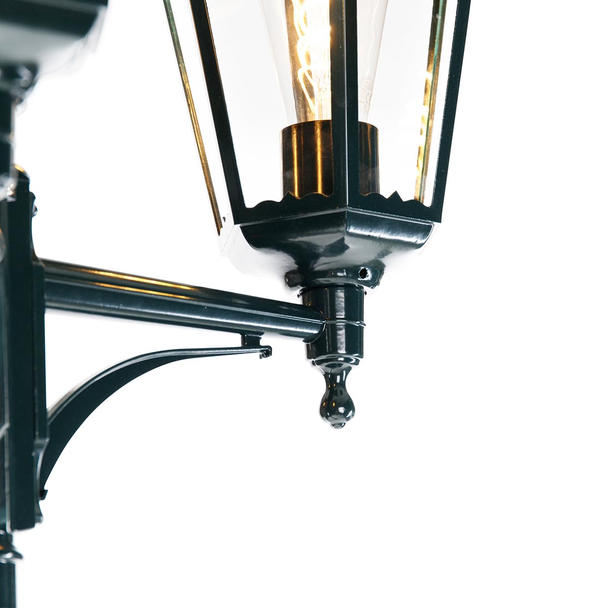 Qazqa Clásico/Antiguo Farol rústico para exterior verde oscuro 3 luces IP44 - New Orleans Aluminio/Vidrio Alargada Adecuado para LED Max. 3 x 60 Watt