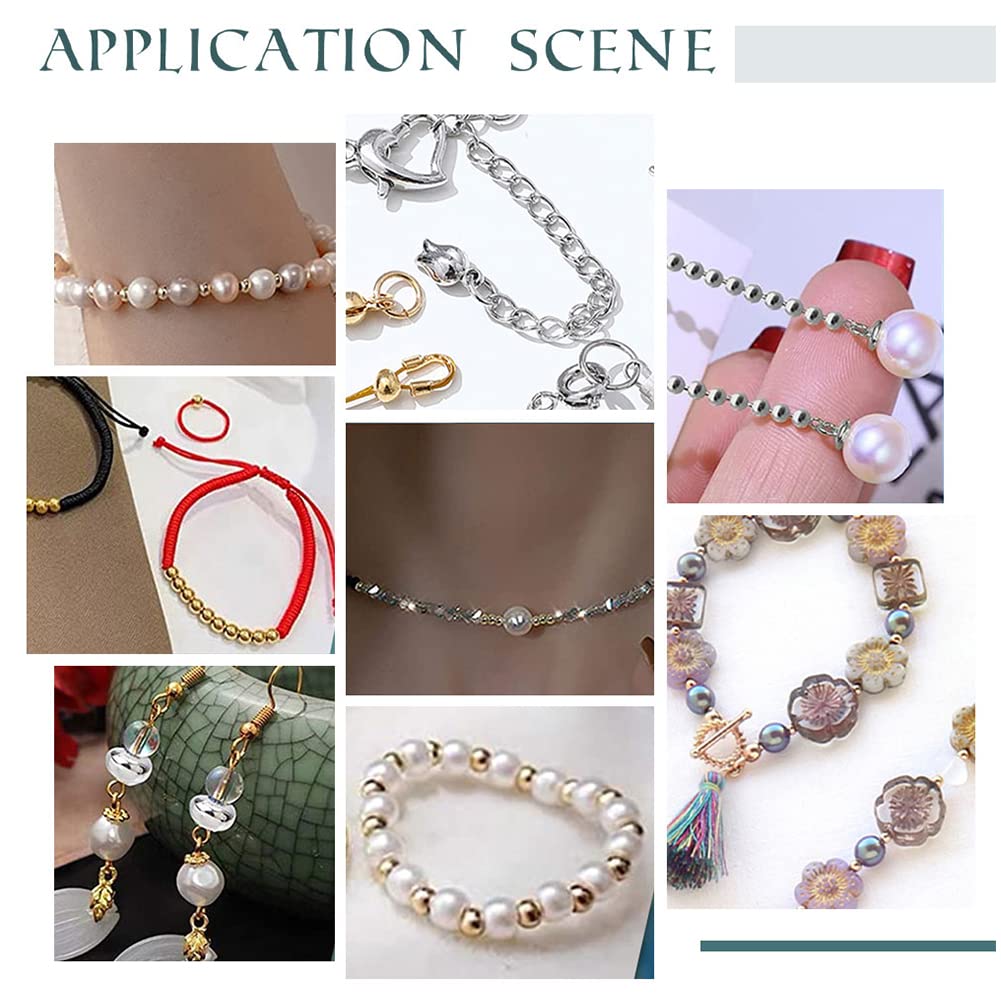 500 Stück Edelstahl Perlen 3mm - Mini Abstandsperlen Für Schmuck DIY