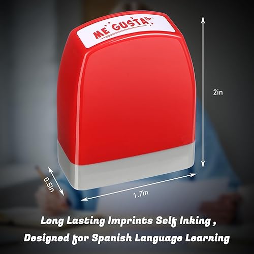 Miniatura 10 de 16 sellos de español para profesores, autoentintados para profesores, regalos para profesores, sellos de calificación de motivación para escuela,