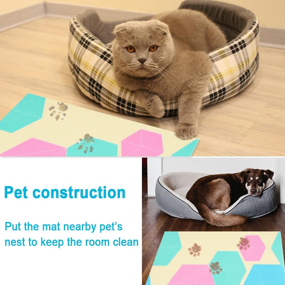 Anti-Dust Floor Mat,60 Layers Adhesive Detachable Decontamination Shoe Mat,Removable Wash Free PE Door Mat(40 * 60cm)