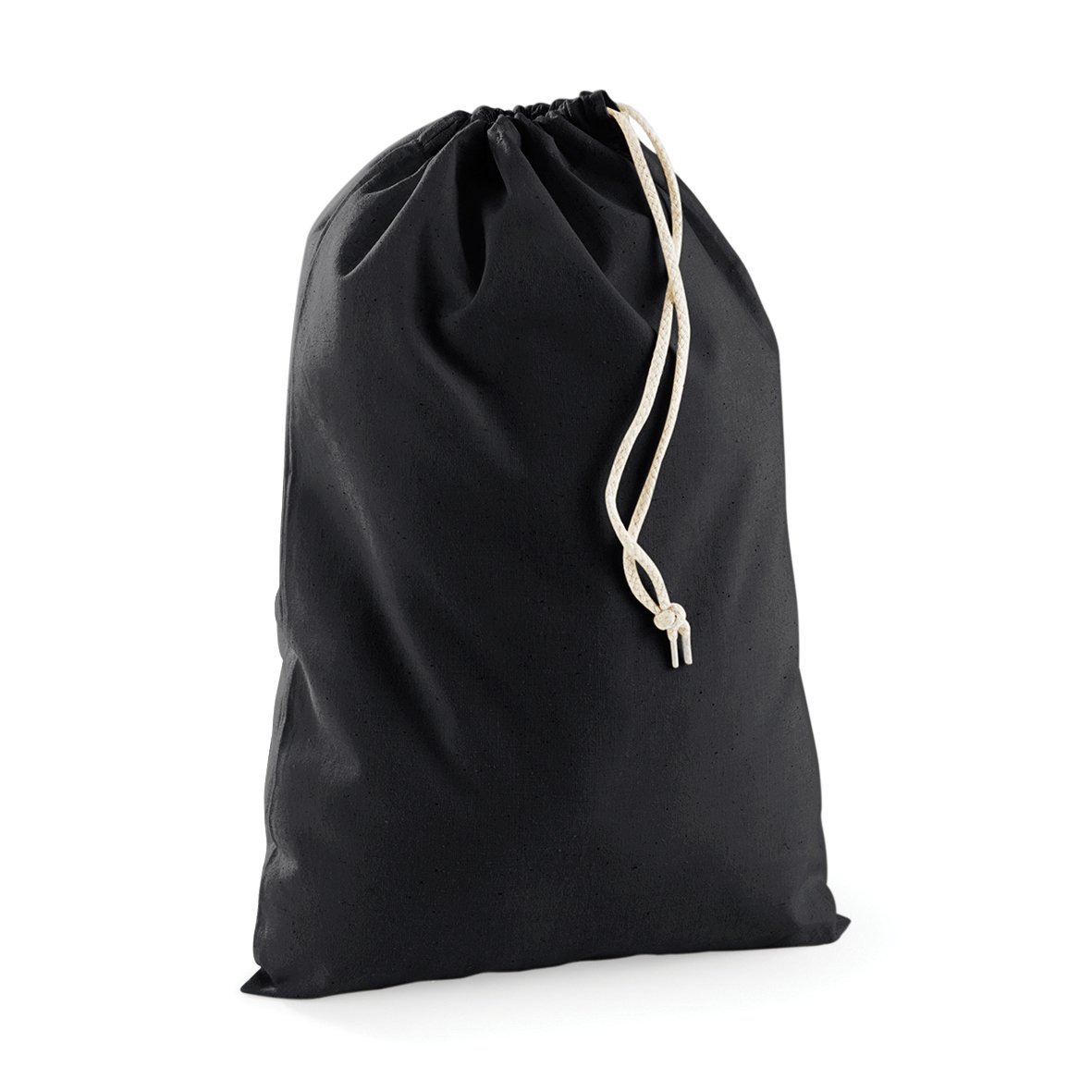 WW Cotton Drawstring Storage Bags For Travel, Clothes, Washing & Laundry In Multiple Sizes (Black, XS (20 x BAGS))