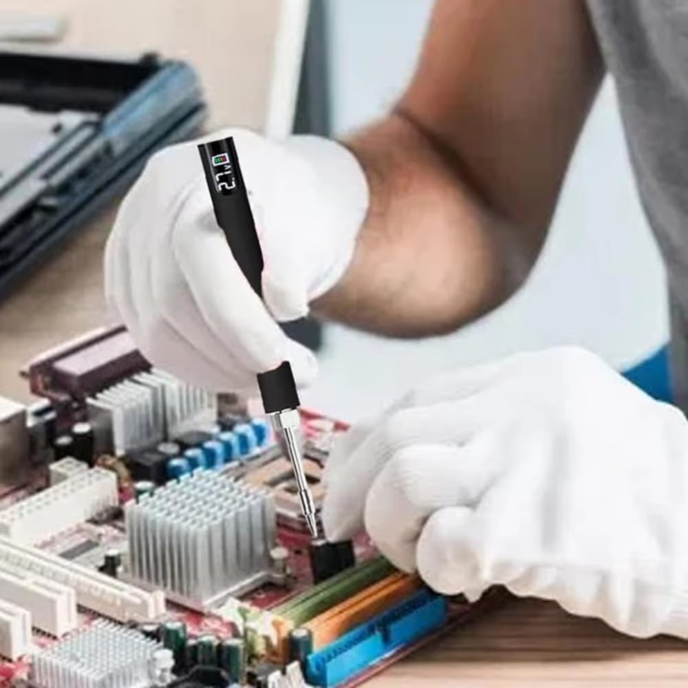 Bloepum 4pcs 510 Interface Soldering Tips and Burnt Threads for USB Rechargeable Temperature Adjustment Soldering Pen