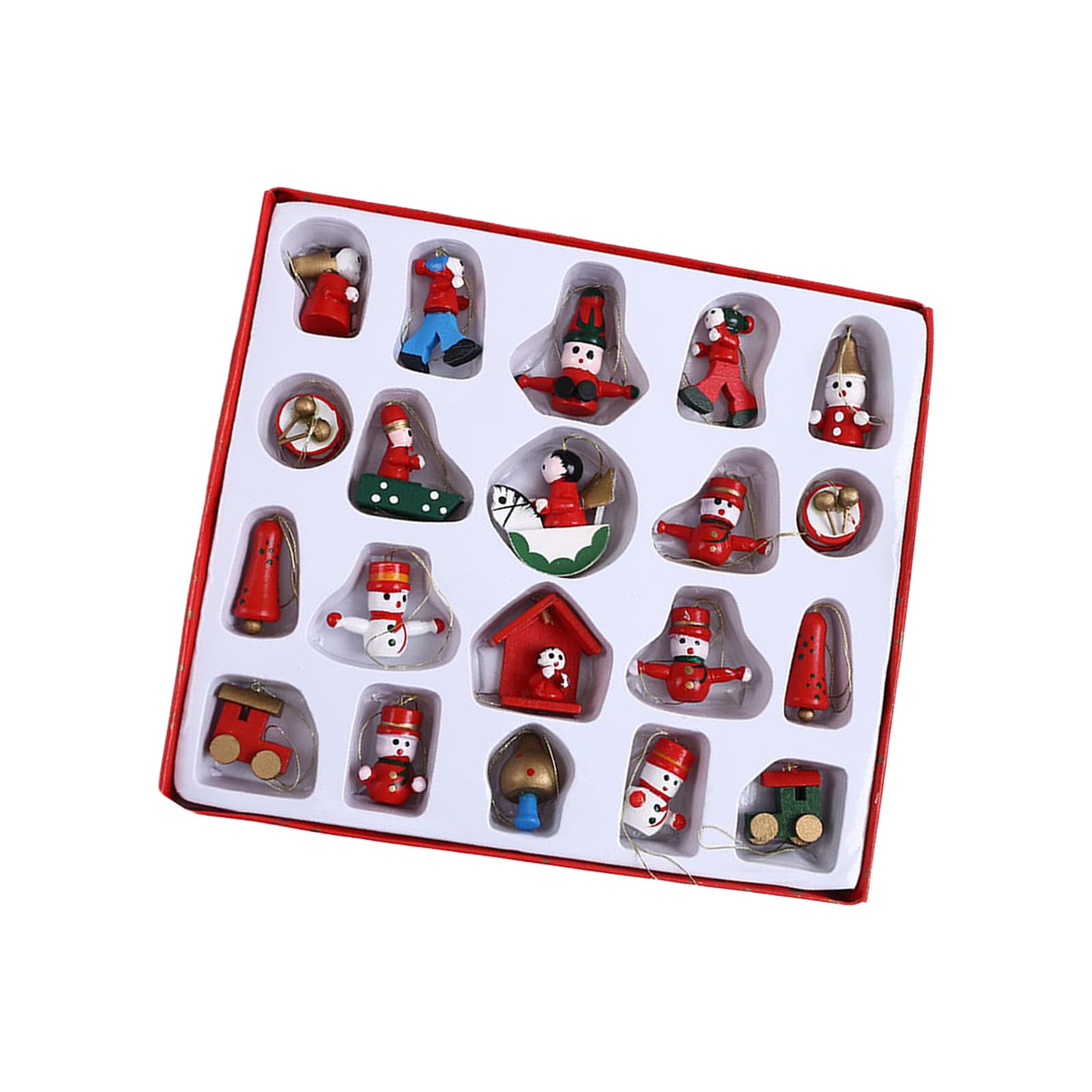 Christmas Tree Decorations Wooden Doll Ornament Snowman Hanging Pendant for Home Party and Holiday Tree Decoration