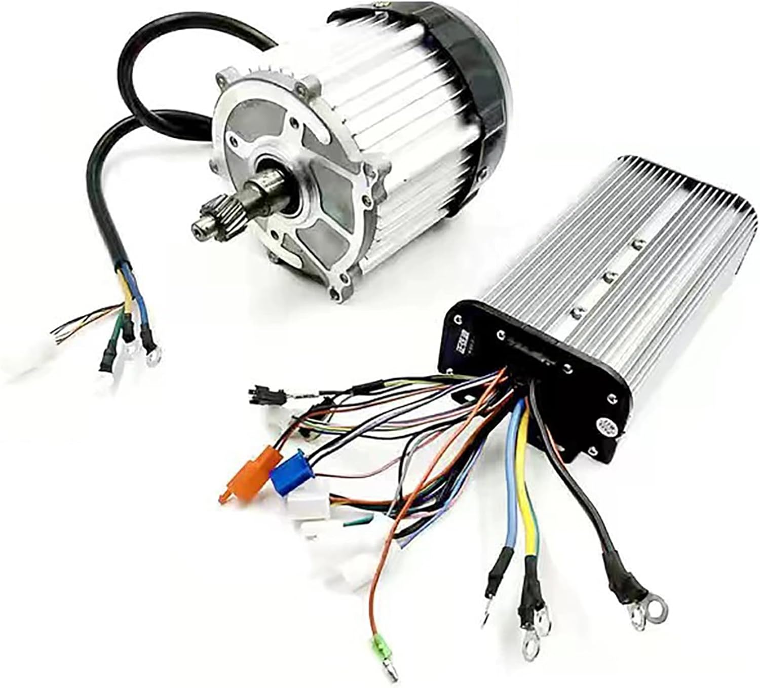 1000W Electric Tricycle Rickshaw Motor Kit 60V / 72V Electric Tricycle Sine Wave Motor, 5-Hole 16-Tooth Shaft Motor, Sine Wave Controller, for DIY Electric Tricycle, Go-Kart