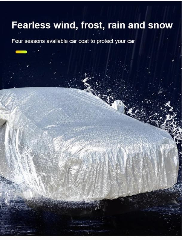 Image of PROTEGO All Weather Protection Car Cover for Maruti Kizashi | Anti Dust, 100% Waterproof, Durable Cover - Triple Stitched Elastic Grip with Mirror Pocket |(Metallic Silver with Red Piping)
