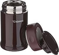 Vista 3 de Zojirushi Tarro para alimentos de acero inoxidable, Mediano, Marrón Oscuro