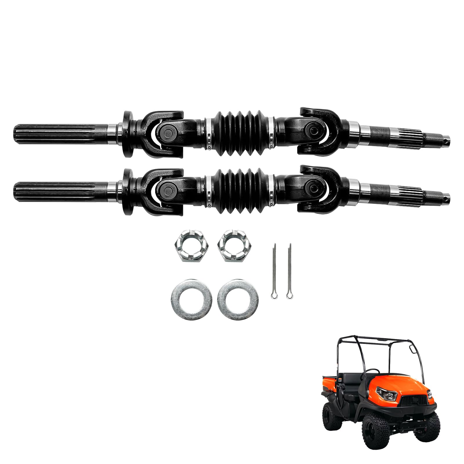 K7711-12330 K7711-12334 Rear Left&Right CV Axles Set Compatible with 2004-2016 Kubota RTV900 RTV1100 RTV1140 CPX Replace K771112330 K771112334