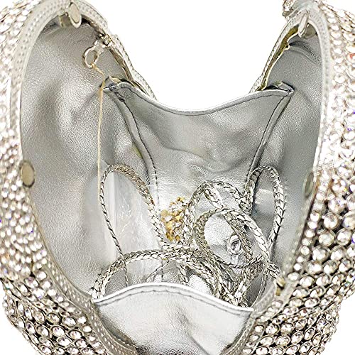 Image of Boutique De FGG Bear Evening Bags and clutches for Women Formal Crystal Clutch Purse Party Animal Rhinestone Handbags,Mini