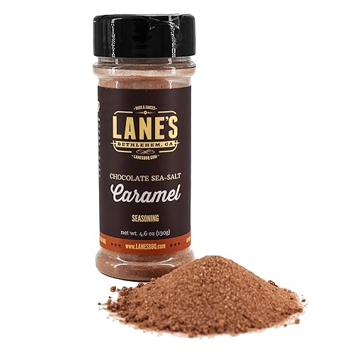 Lane's Condimento de chocolate con sal marina y caramelo, delicioso condimento de postre, condimento de donas de chocolate, dulce y ligeramente