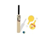 Mahi Enterprise Amazing Kids Cricket Bat Balls Set with Plastic Table Tennis Racket Set, Indoor and Outdoor Use for Kids Game (Multi Colors) gallery image