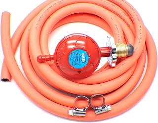 Hg Handwheel Propane Gas Regulator & 3M Hose + 2 Clips Fits Calor Gas/Flogas