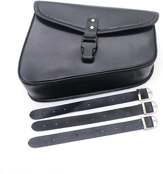 Motorcycle Black Faux Leather Saddlebag Saddlebag Luggage Bag For Harley Sportster XL 883 1200 Right Side
