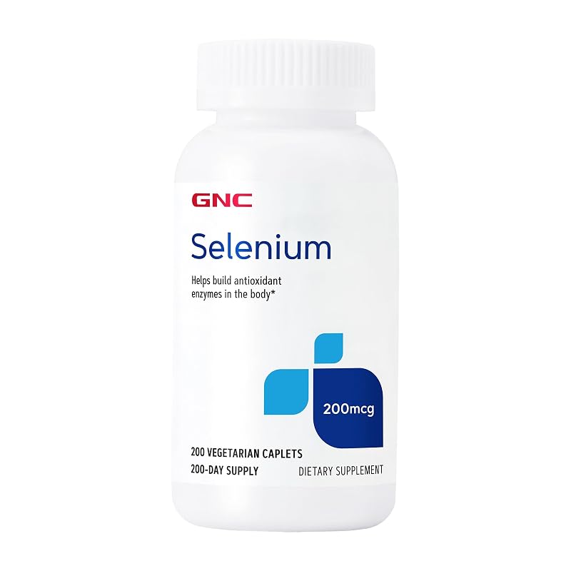 GNC Suplemento de selênio 200 mcg, 200 comprimidos vegetarianos