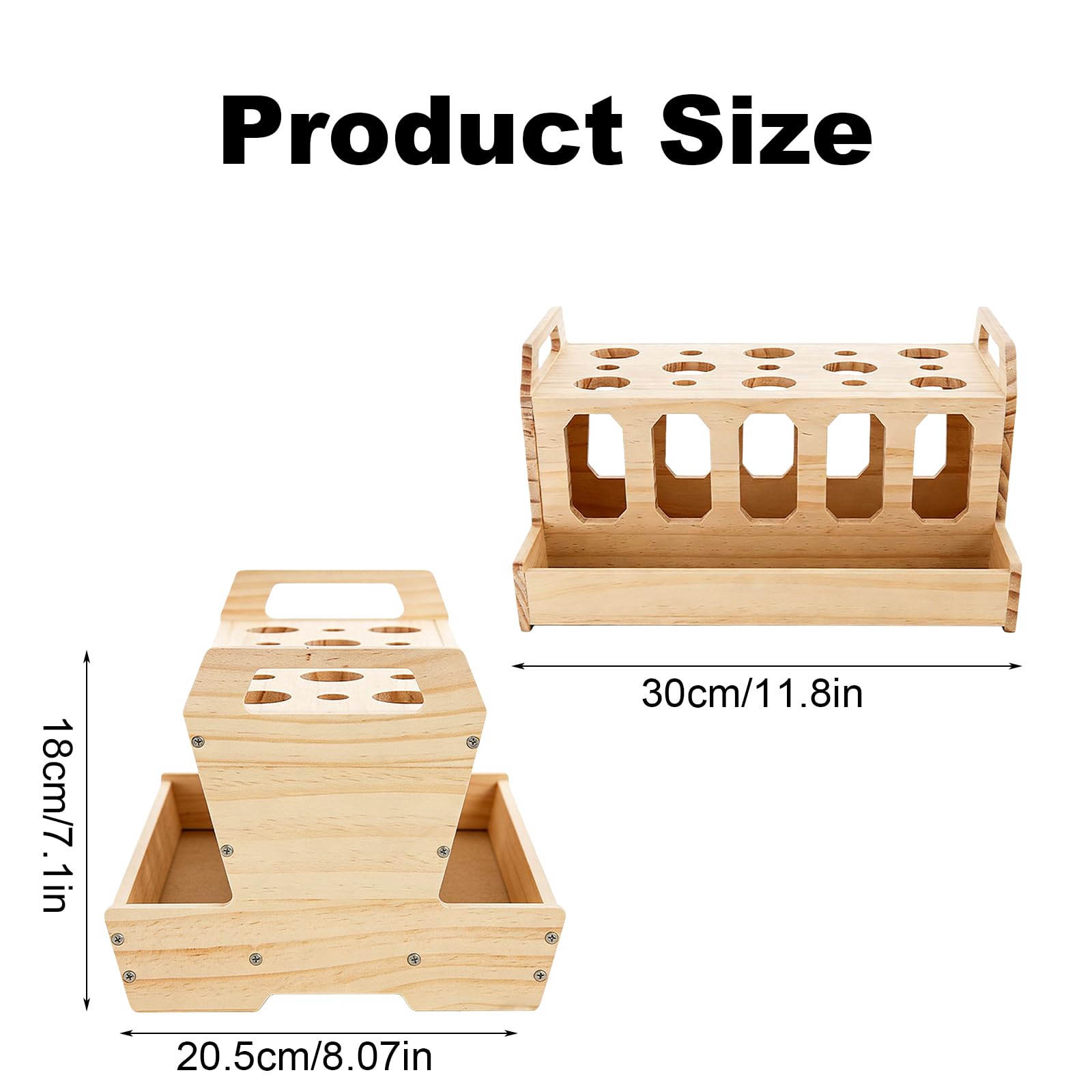 Râtelier à Foin pour Rongeurs, 12*9.4*6.6inch Distributeur de Foin en Bois Grande Capacité, Mangeoire à Foin pour Lapin en Bois, Grand Râtelier à Foin en Boi Lapin pour Lapins Hamsters Cochons d'Inde