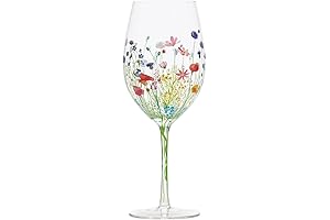 ART & ARTIFACT Wildflower Wine Glasses: A Symphony of Beauty and Elegance for Spring Gatherings