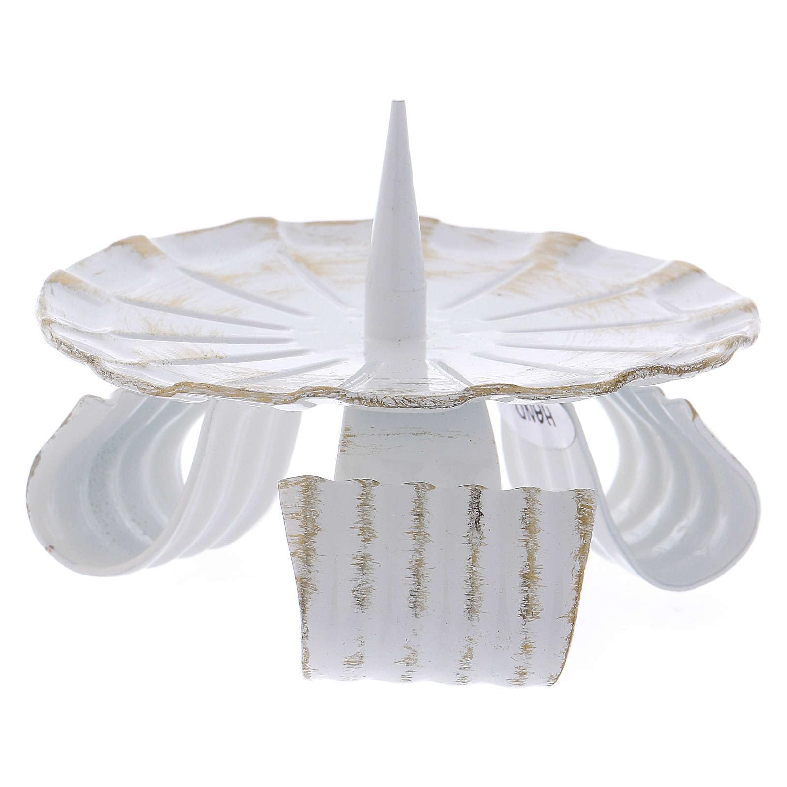 Candle Holder in White Iron with Tripod and jag 10 cm