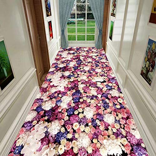 Moqueta corredor 3D interior ZRUYI y alfombra larga para pasillo de casa 3