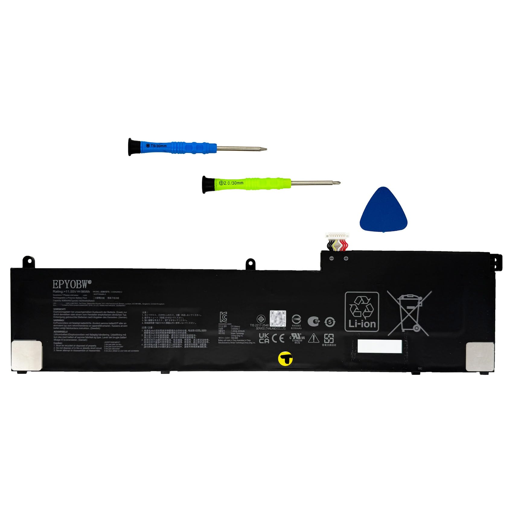 Amazon.com: EPYOBW C32N2002-2 Laptop Battery 96Wh 0B200-04230000