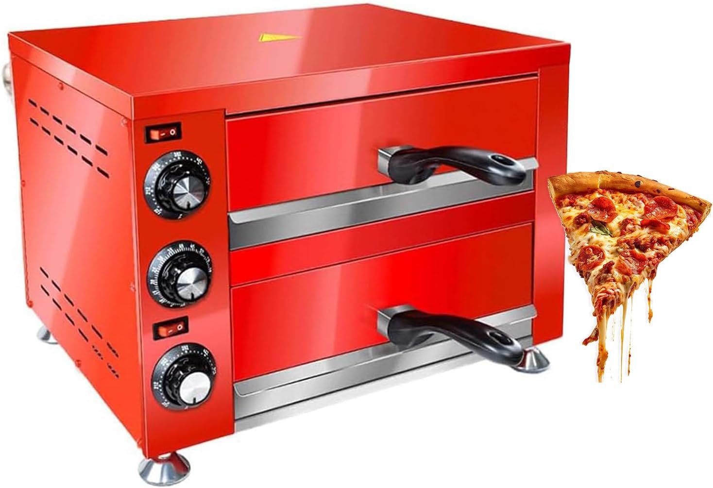 Electric Pizza Oven, Countertop BBQ Design for Indoor & Outdoor Cooking, Ideal for Commercial Kitchens & Restaurants, 12 Inch Capacity