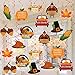 Tifeson Fall Thanksgiving Decorations 34 Pcs Fall Thanksgiving Hanging Swirls Ceiling Decor - Fall Maple Acorns Pumpkin Turkey Autumn Hanging Ceiling Decoration