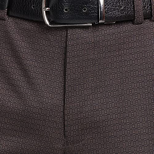 Image of Park Avenue Men's Terry Rayon Blend Print Pattern Active Fit Flat Front Formal Trouser