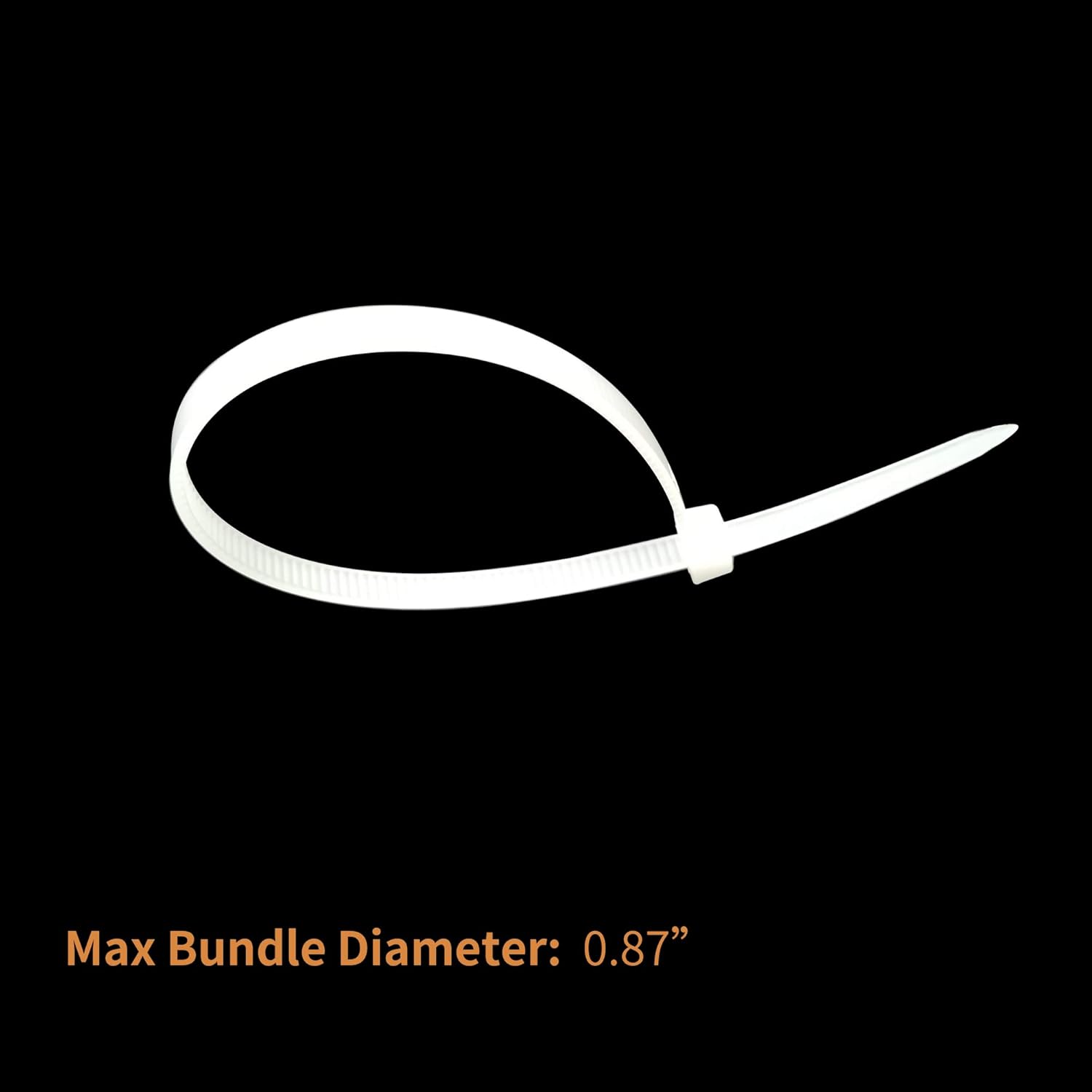 Cable Zip Ties 4 Inch, Multi-Purpose Electrical Cable Ties Wire Zip Ties, 200 Pack, White