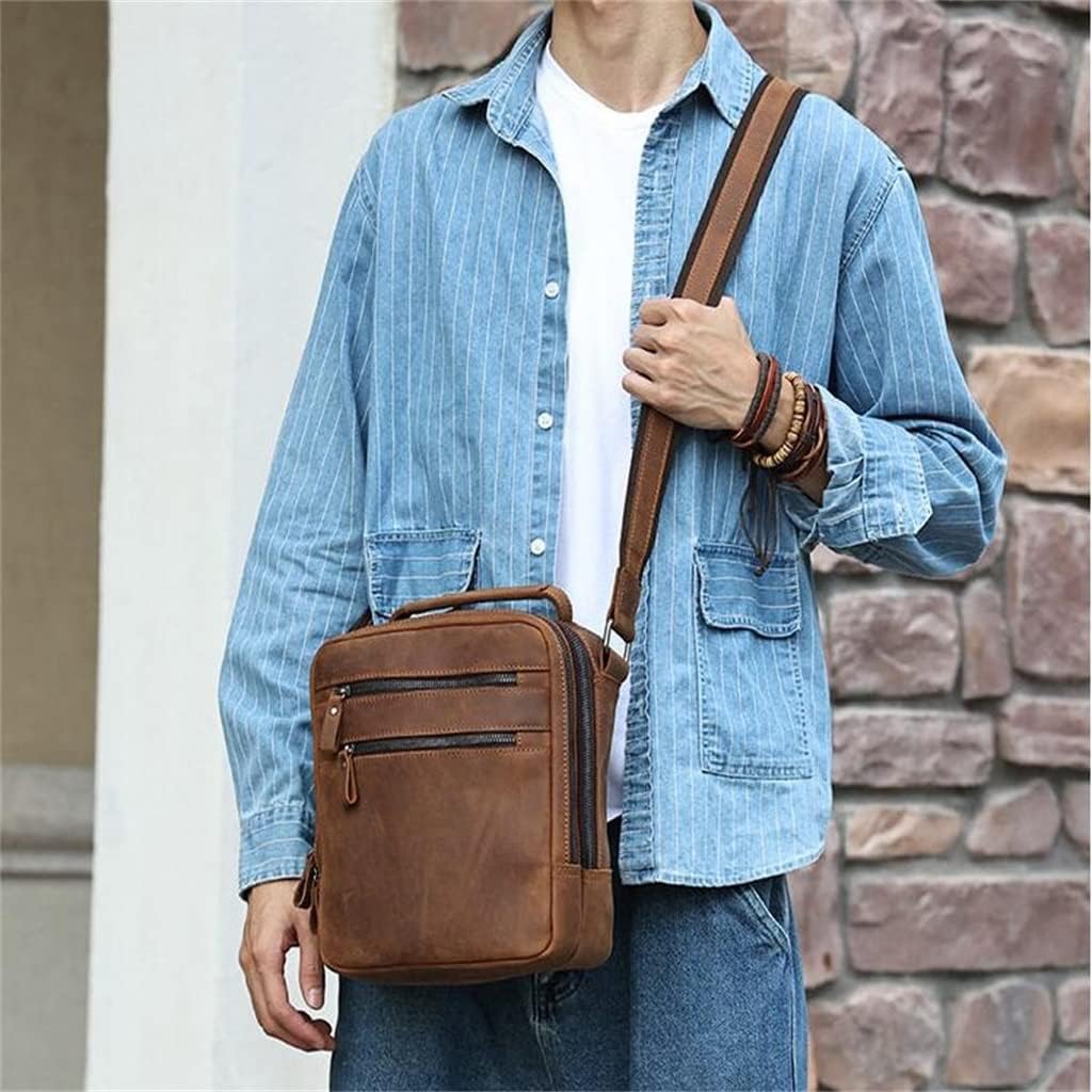 Leather Vintage Men's Bag Crossbody Bag Men's Large Capacity Shoulder Bag Men's Handbag
