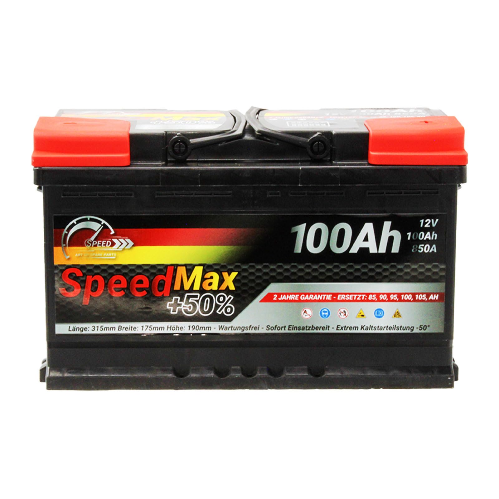 SMC AUTOBATTERIE Speed MAX L4100 100AH 850A 12V = FIamm 100Ah DX+ Pronta all'uso