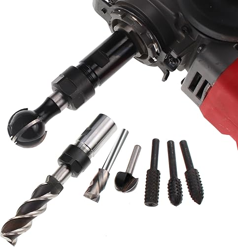 Miniatura 10 de Juego de pinzas de conversión de taladro eléctrico de 58 "-11 roscas, adaptador de herramientas de carpintería, incluye pinza de resorte de 14" y