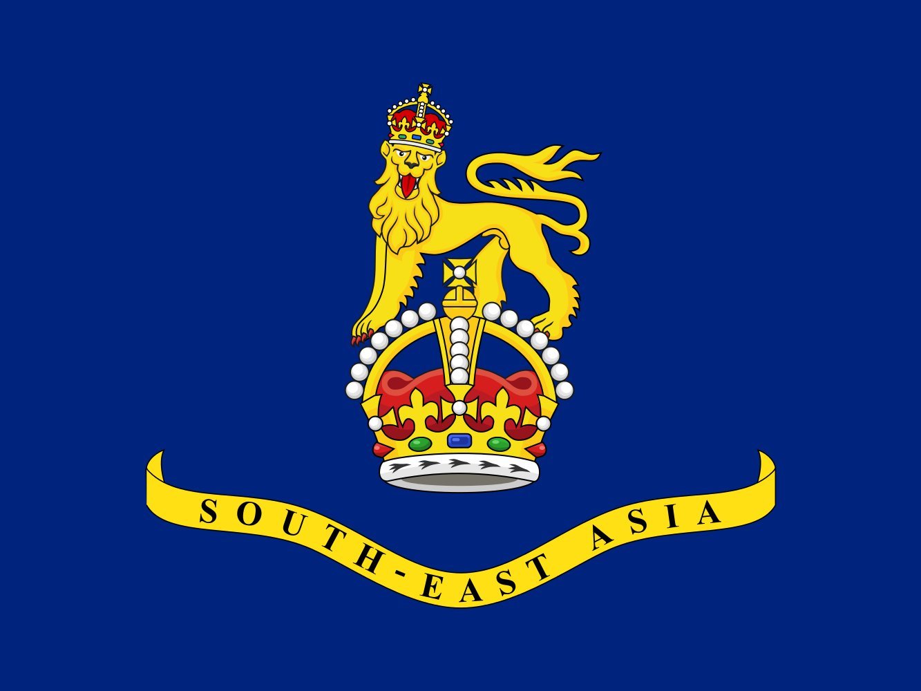 Drapeau Commissioner-General for South-East Asia 1946 grand format pour mât