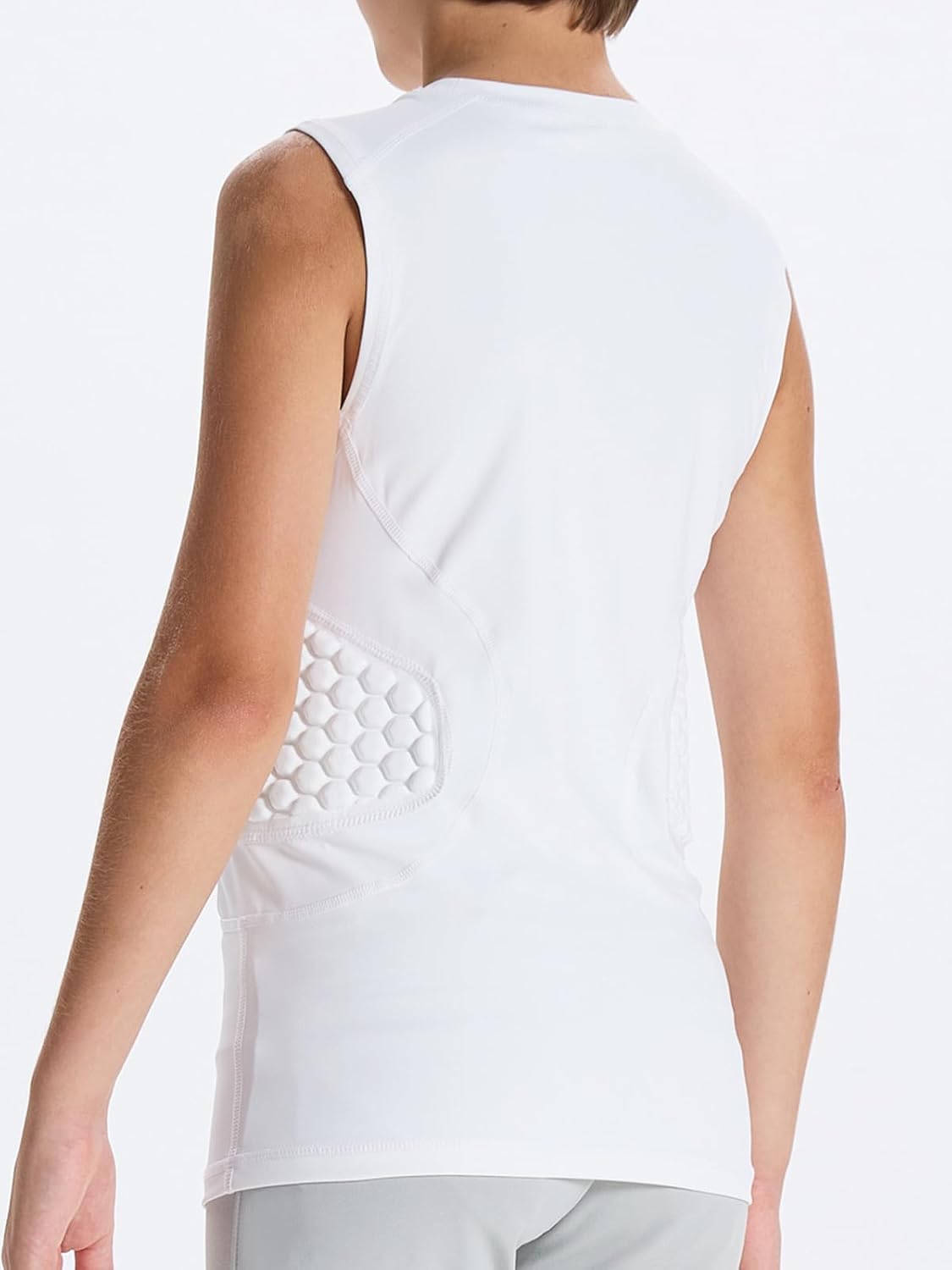 DEVOROPA Youth Boys Football Baseball Padded Compression Shirt Chest Protector Softball Lacrosse Rib Heart Sternum Guard - Image 3