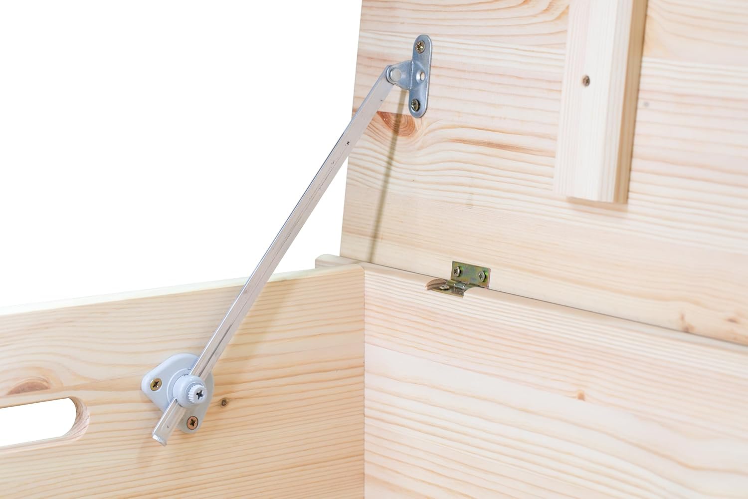 Pinus Spielzeugkiste 90x48x51 cm mit Deckel Rollen Kinderzimmer Natural | Kiefernholz, große Aufbewahrung, für Spielzeug Decken Kuscheltiere, 4 Rollen, niedrige Höhe, leichtes Einräumen