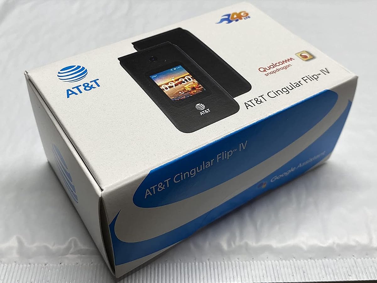AT&T Prepaid AT&T Locked AT&T Cingular SmartFlip IV U102AA 4G LTE | Prepaid Phone | 2.8'' Screen | 4GB | Black (Renewed)
